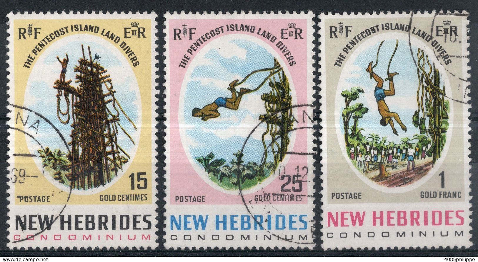 Nouvelles HEBRIDES Timbres-poste N°289 à 291 Oblitérés TB Cote : 6€00 - Used Stamps