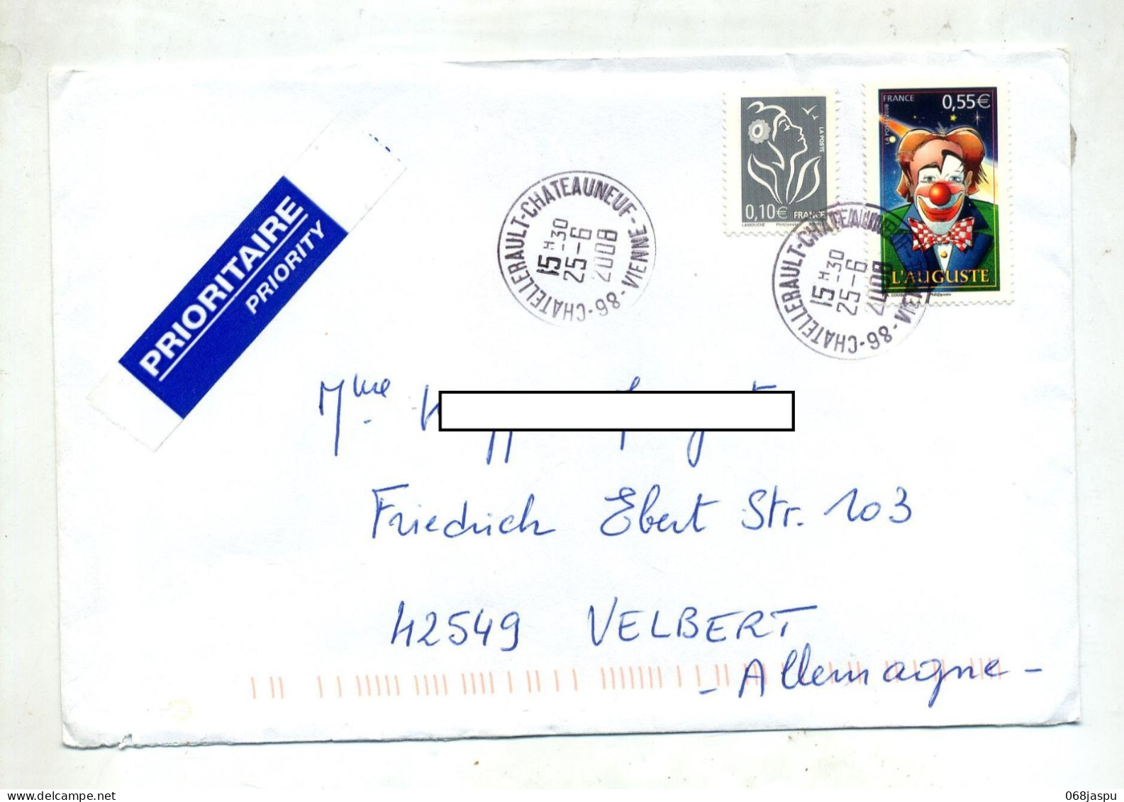 Lettre Cachet Chatellerault Chateauneuf - Manual Postmarks