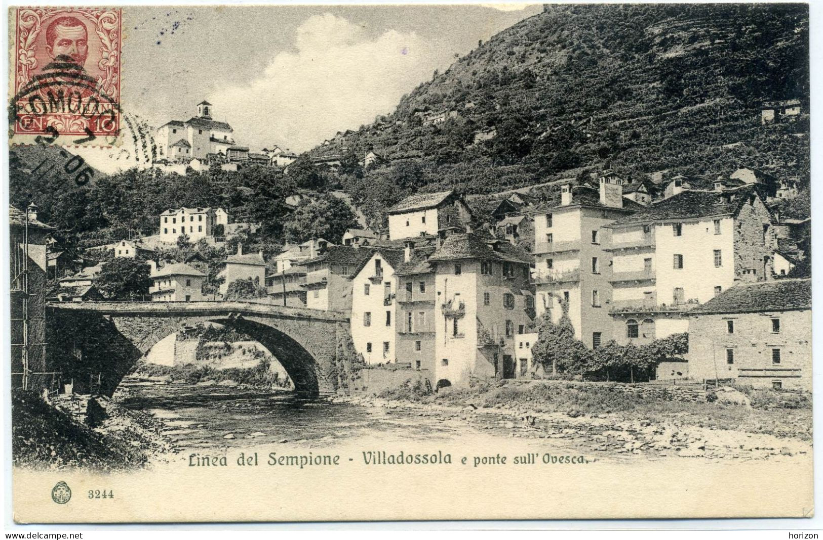 G.723  Linea Del Sempione - VILLADOSSOLA E Ponte Sull'Ovesca - 1906 - Ediz. Brunner - Verbania