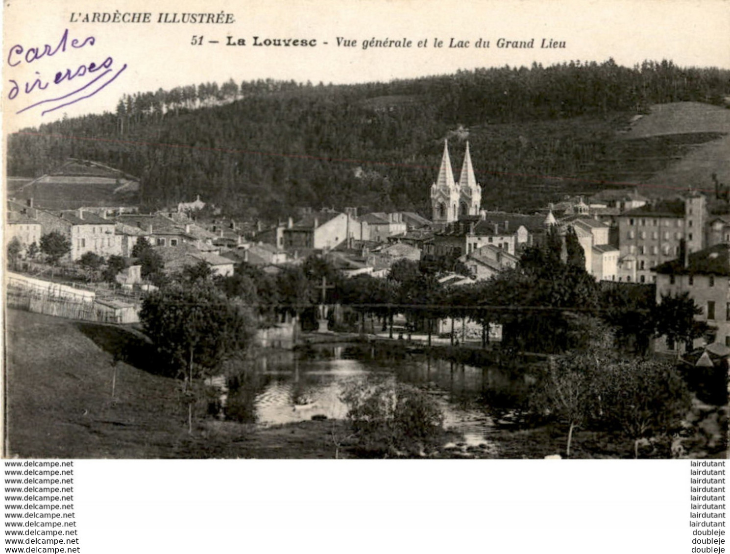 D07  LA LOUVESC  Vue Générale Et Le Lac Du Grand Lieu   ..... - La Louvesc