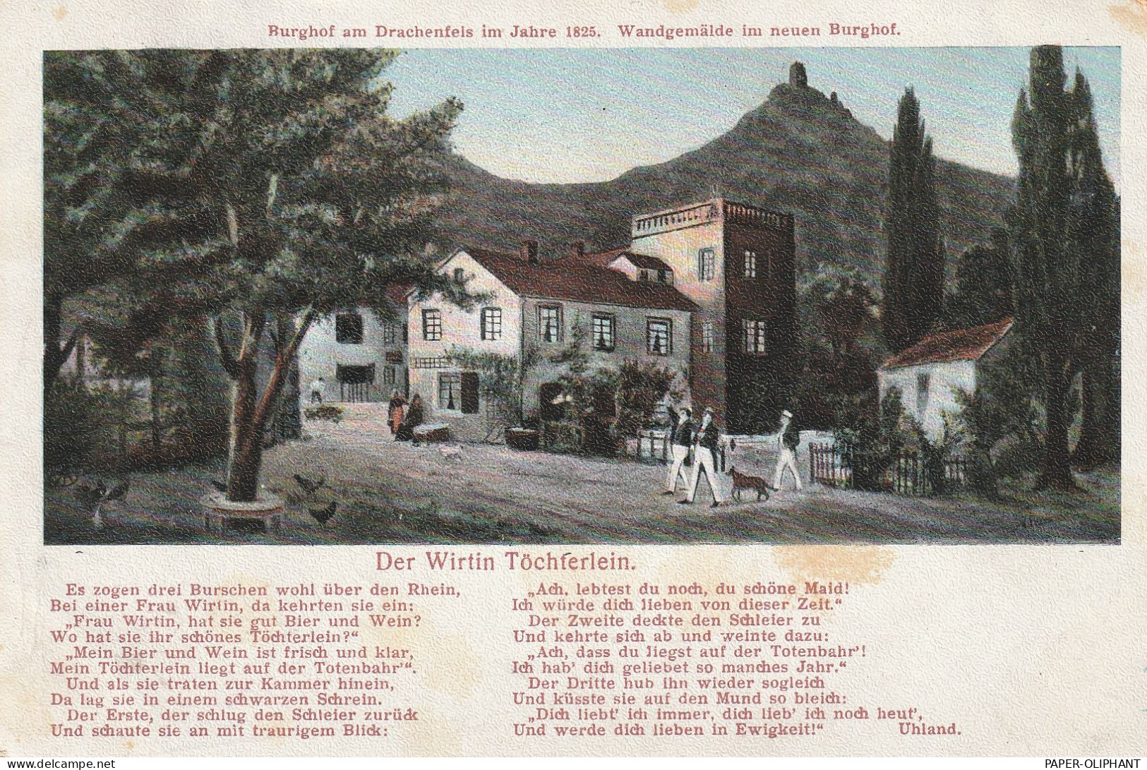 5330 KÖNIGSWINTER, Burghof, "Der Wirtin Töchterlein", Wandgemälde Im Neuen Burghof, 1906 - Königswinter