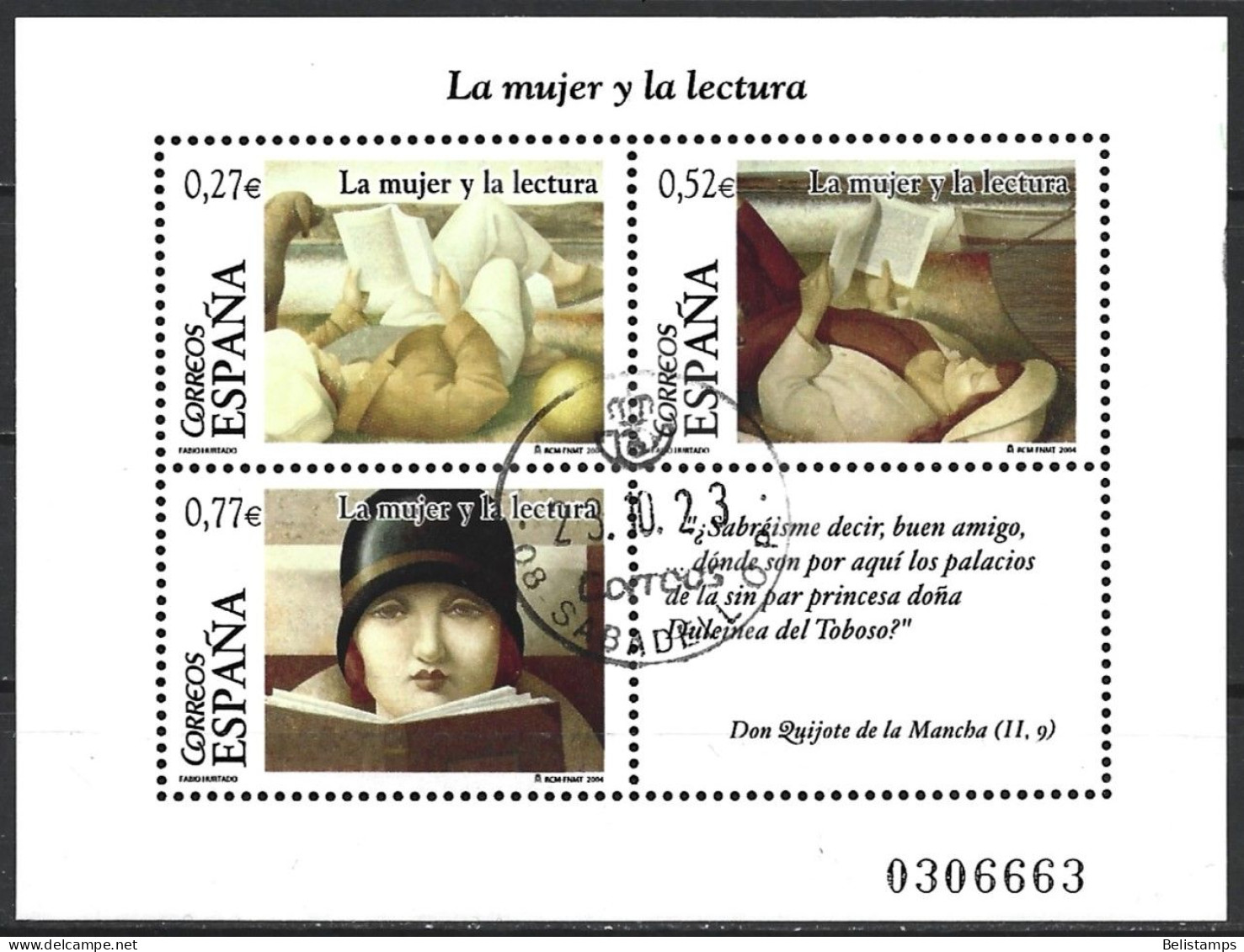 Spain 2004. Scott #3277 (U) Painting Of Women Reading, By Fabio Hurtado - Used Stamps