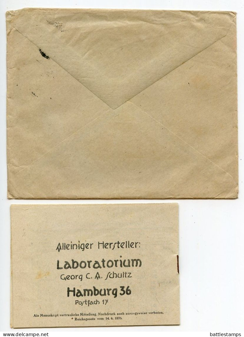 Germany 1928 Cover & Booklet (Die Zehn Gebote Der Ehelichen Moral); Hamburg - Chem. Pharm. Laboratorium; 5pf. Schiller - Lettres & Documents