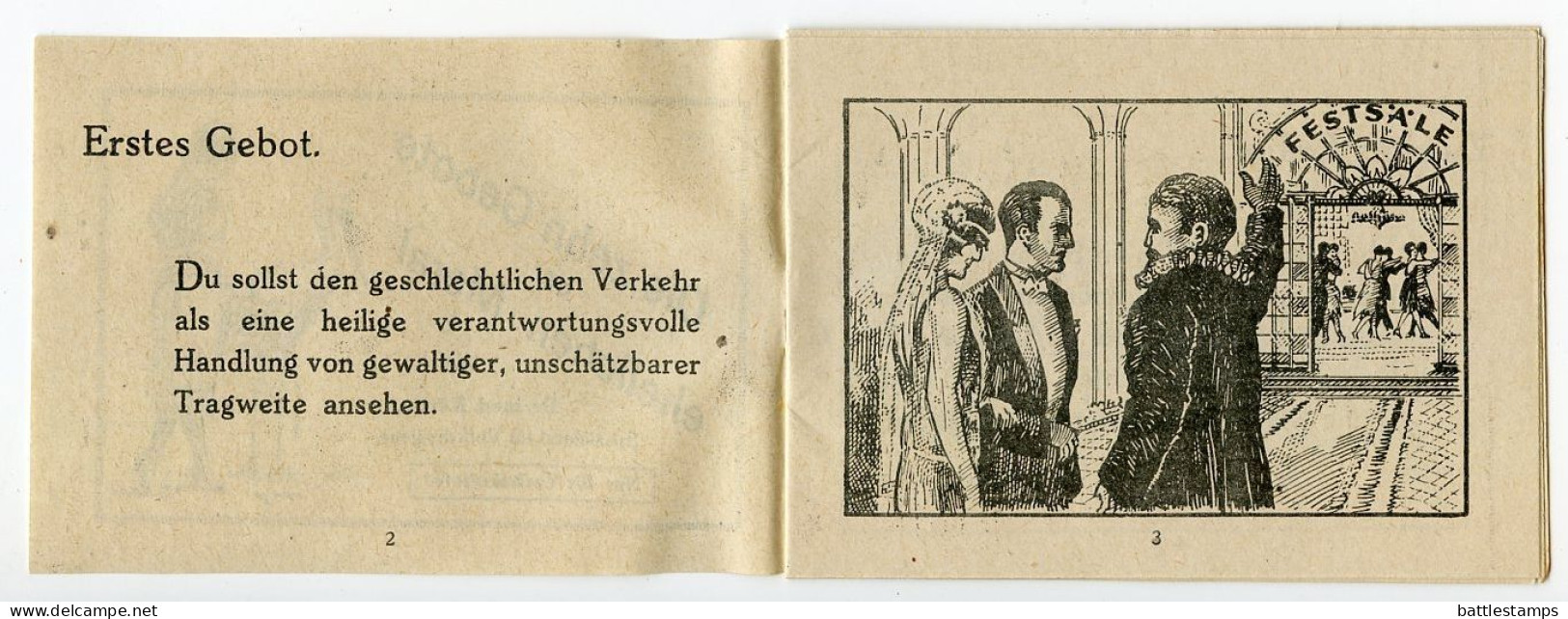 Germany 1928 Cover & Booklet (Die Zehn Gebote Der Ehelichen Moral); Hamburg - Chem. Pharm. Laboratorium; 5pf. Schiller - Briefe U. Dokumente