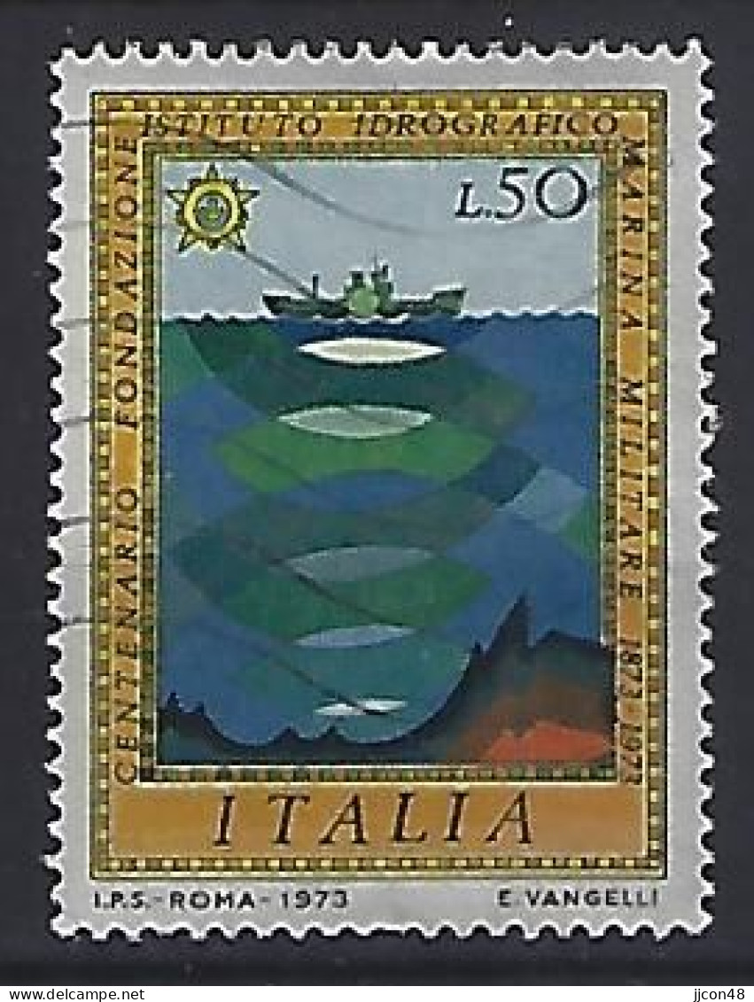 Italy 1973  100 Jahre Hydrographisches Institut  (o) Mi.1389 - 1971-80: Gebraucht