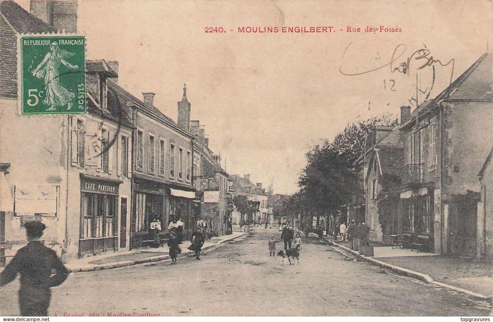 58 MOULINS-ENGILBERT RUE DES FOSSES ANIMEE - 442 - Moulin Engilbert