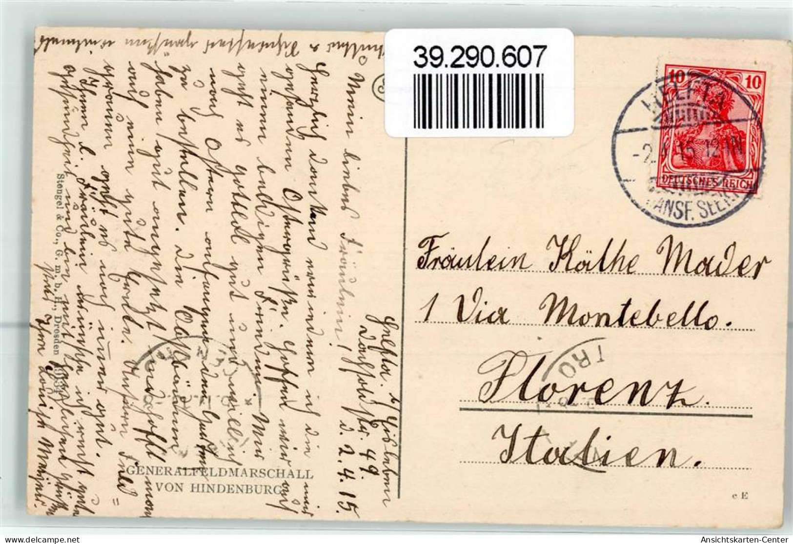 39290607 - Faksimile Unterschrift  Stengel Verlag AK - Uomini Politici E Militari