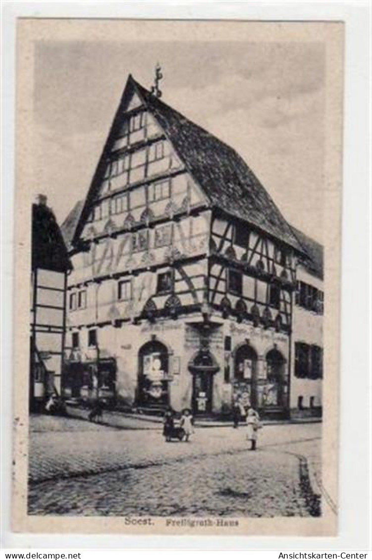 39064507 - Soest Mit Freiligrath - Haus Gelaufen, Mit Marke Und Stempel Von 1915. Gute Erhaltung. - Soest