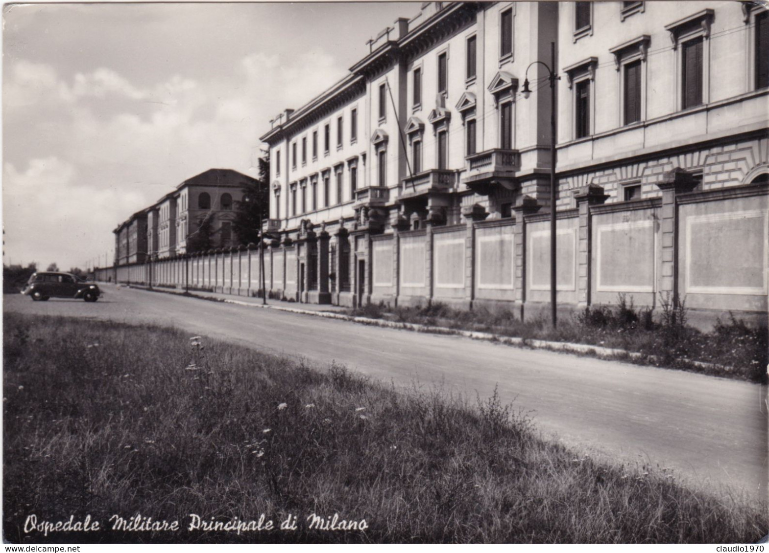 MILANO - CARTOLINA - OSPEDALE MILITARE  PRINCILALE - VIAGGIATA PER COLOGNO AL SERIO (BG)- FRANCOBOLLO ASPORTATO 1953 - Milano (Mailand)