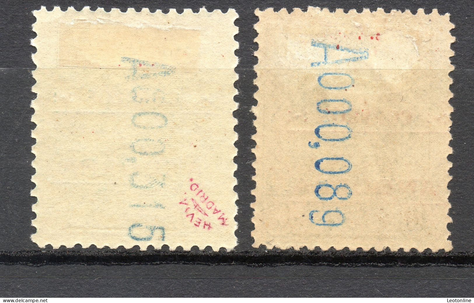 ANDORRA ESPAÑOLA 1928 - EDIFIL Nº 3 Y 3d (DENTADO 14) NUEVOS CON SEÑAL* MH - Unused Stamps