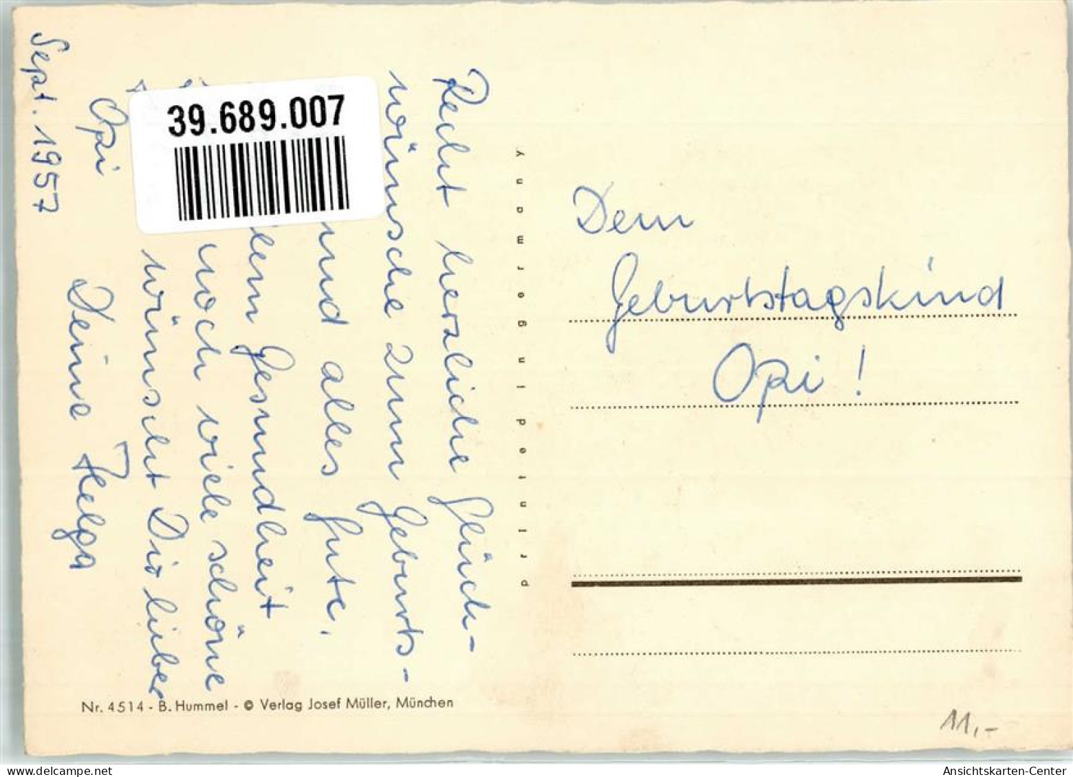 39689007 - Gratulant Sign. Hummel Verlag Josef Mueller Nr. 4514 - Angels