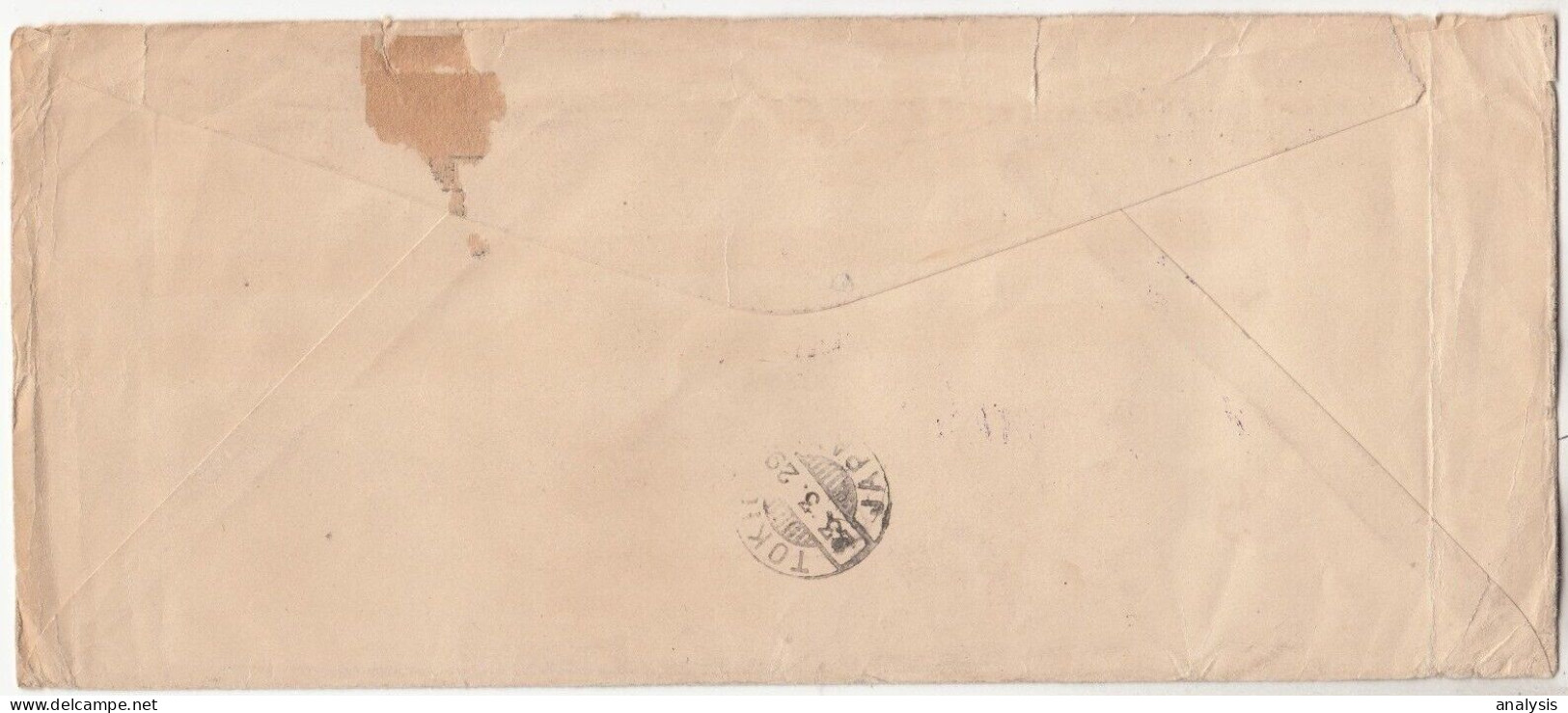 USA Los Angeles Cover Mailed To Japan 1929. Postage Due. Returned. Meter Franking - Brieven En Documenten