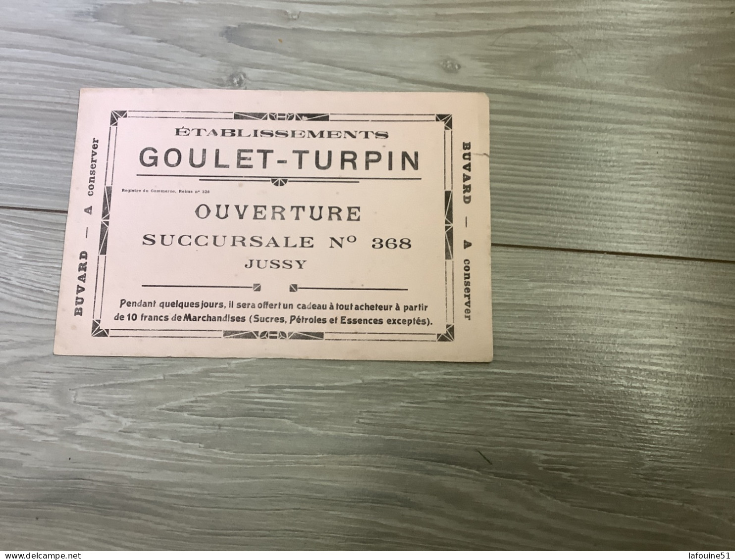JUSSY.            AISNE.           GOULET TURPIN - Food