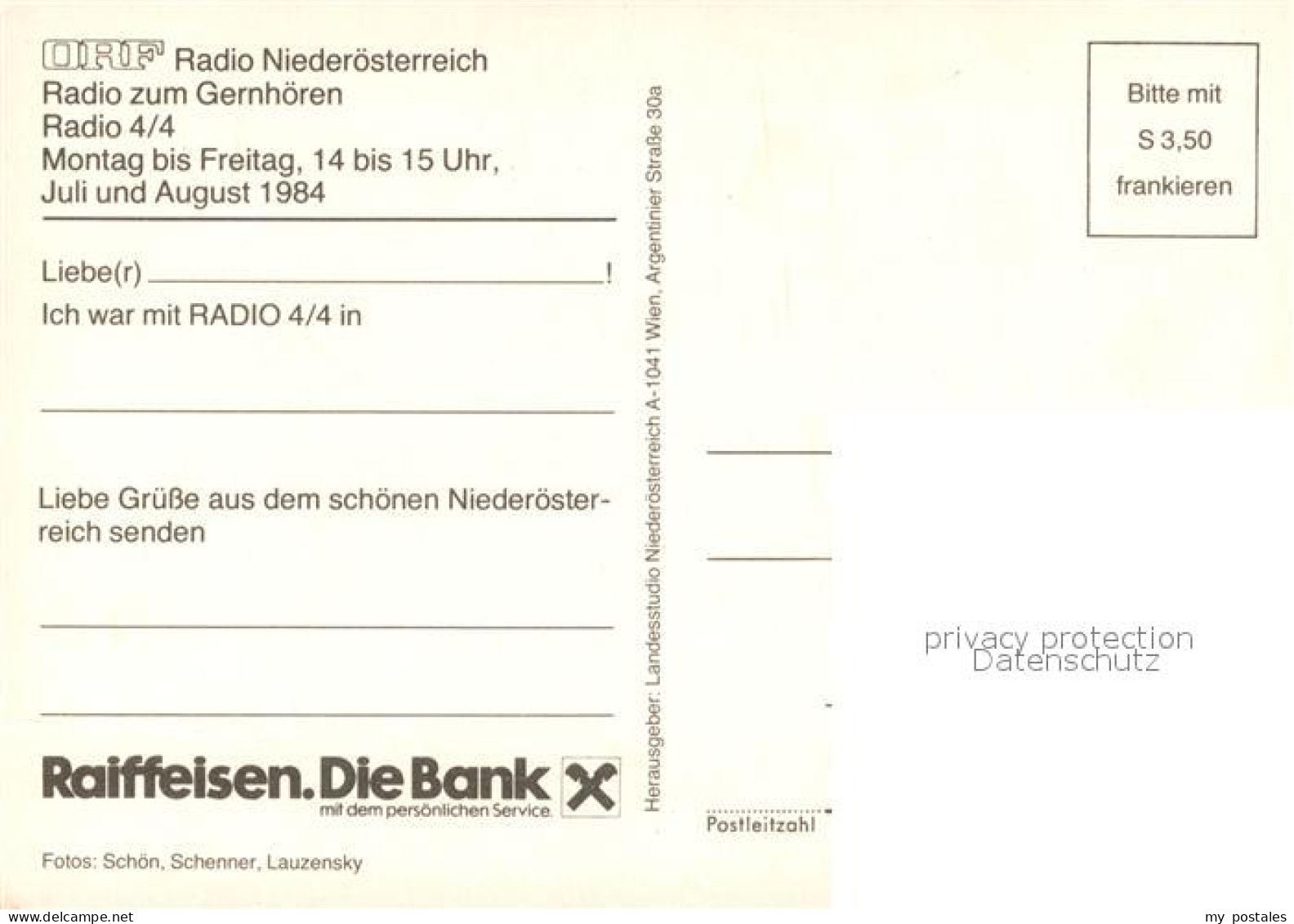 73220757 Wien ORF Landesstudio Niederoesterreich Kirche Donautal Waldpartie Fels - Other & Unclassified