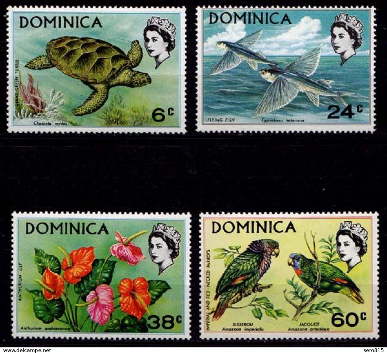 Dominica  Michel 296-299   Vögel Birds Wildlife Tiere 1970 **   (9259 - Albatro & Uccelli Marini