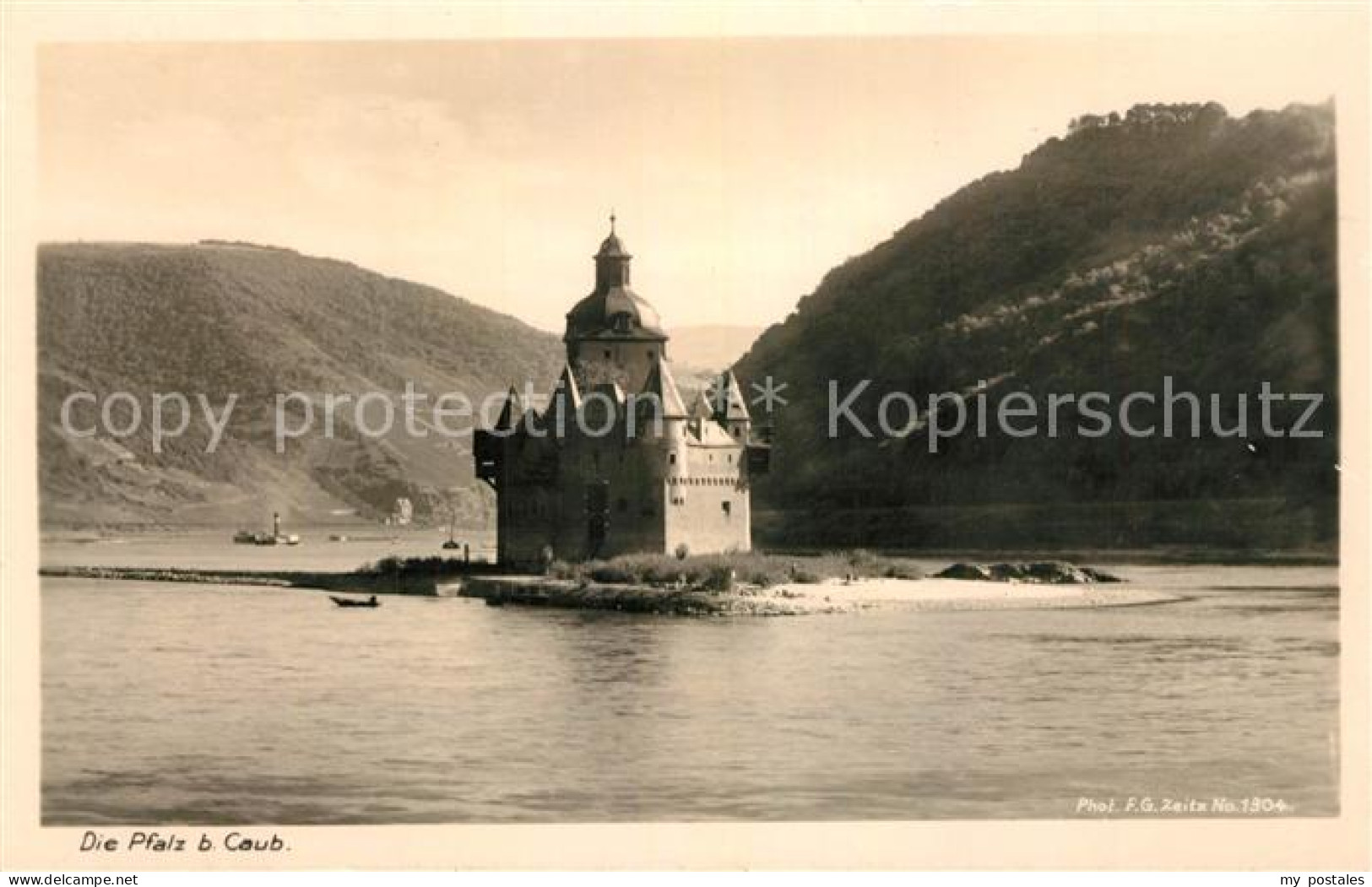 73220717 Foto Zeitz F.G. Nr. 1304 Die Pfalz Caub  Foto Zeitz F.G. Nr. - Berchtesgaden