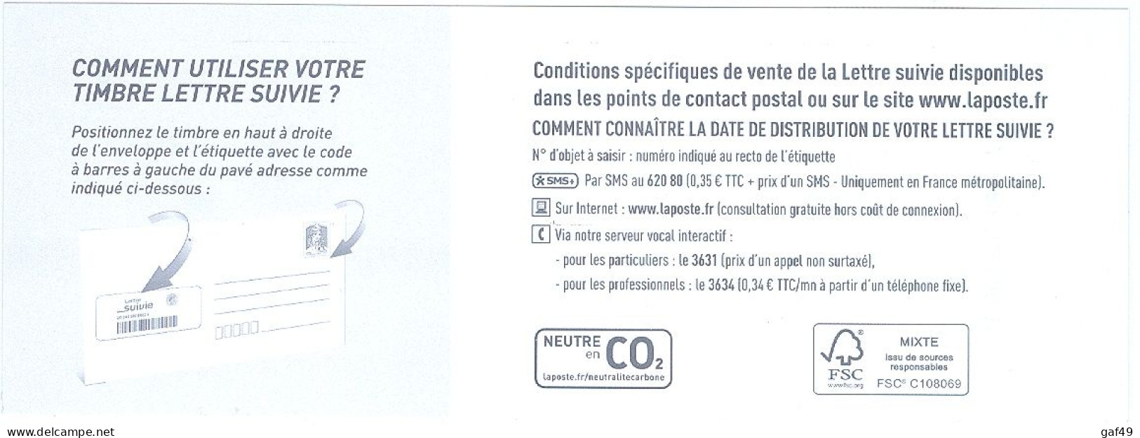 Lettre Suivie LS2 Marianne De Ciappa Feuillet Complet Superbe Cote 65€ (2 Scans) - 2013-2018 Marianne Van Ciappa-Kawena