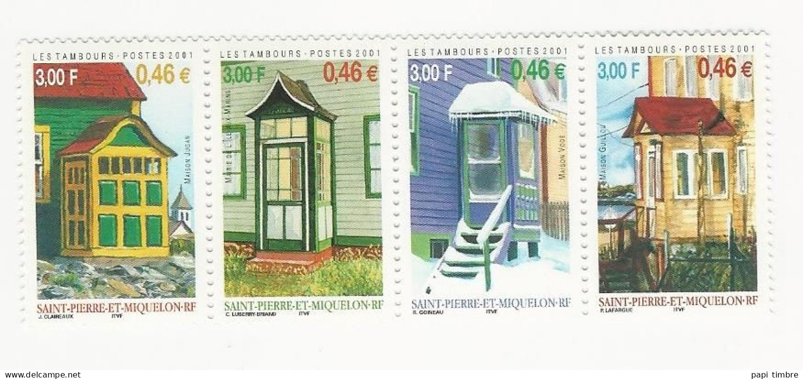 SPM-2001-Les Tambours - N° 746 à 749 ** - Unused Stamps