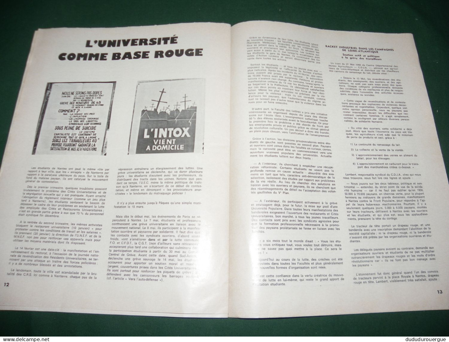 PROPAGANDE  1968 : LES CAHIERS DE MAI , LE N° 1 DU 15 JUIN 1968 - Politique