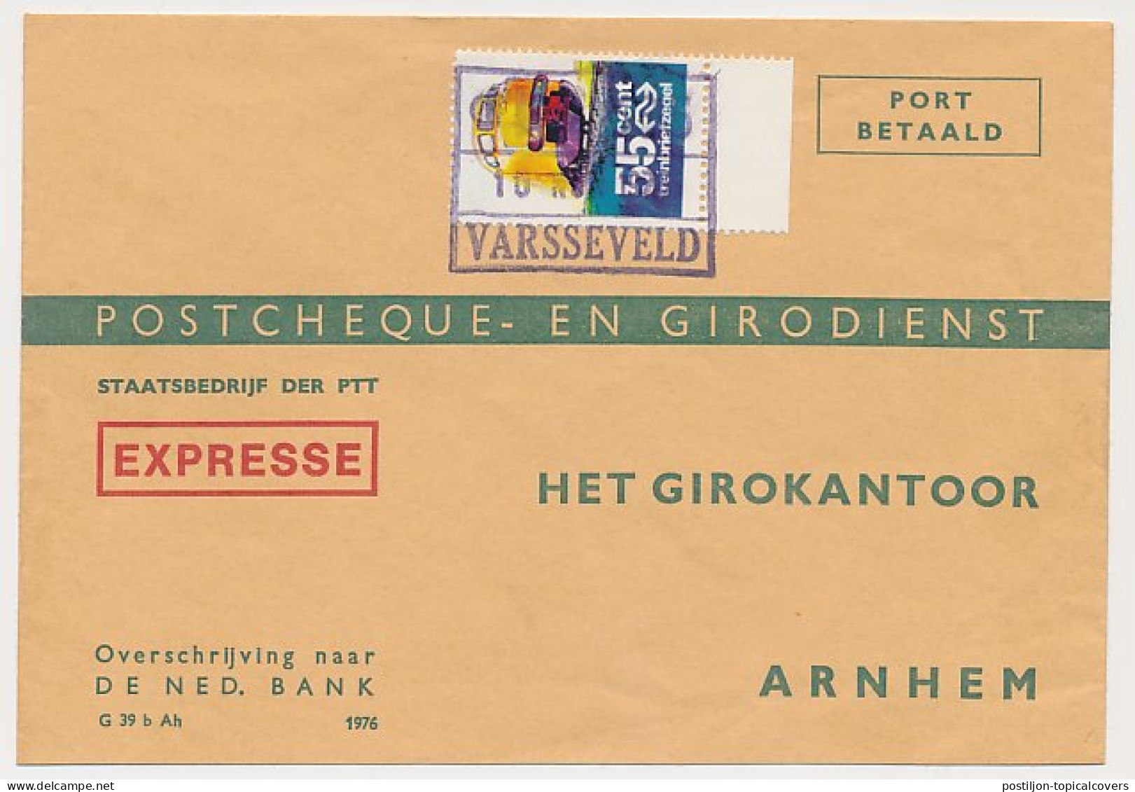 Dienst Expresse Treinbrief Varsseveld - Arnhem 1976 - Unclassified