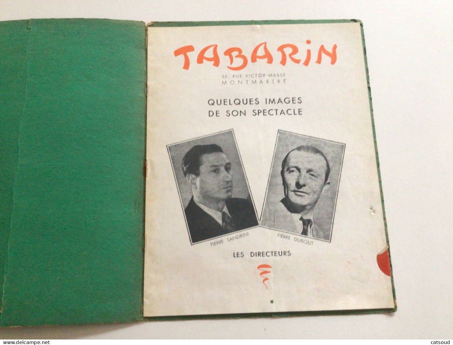 Ancien Album Souvenir (1946) Tabarin Paris 36, Rue Victor Massé Montmartre - Programme