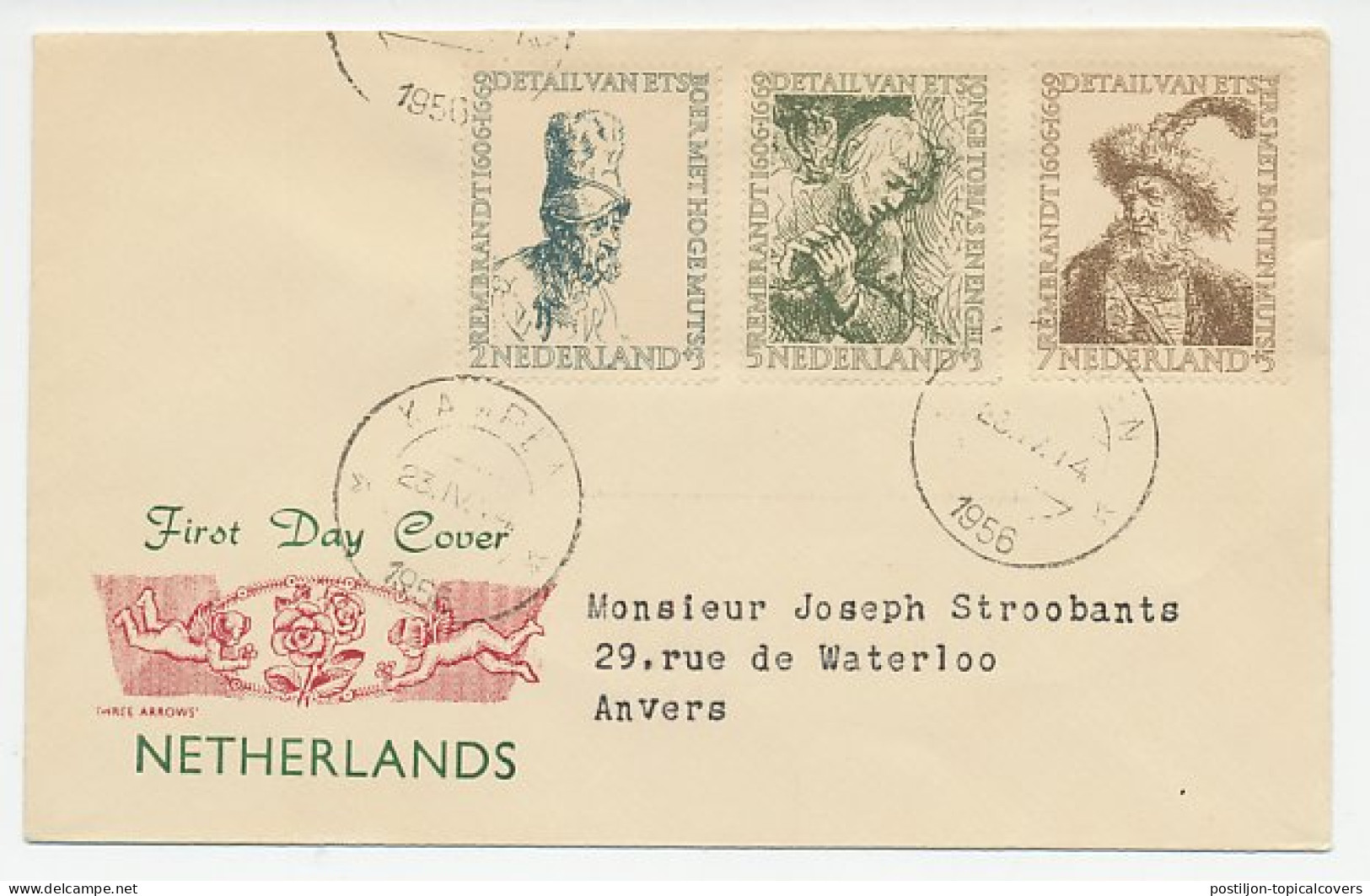 FDC / 1e Dag Em. Zomer 1956 ( 2 Covers ) - Unclassified