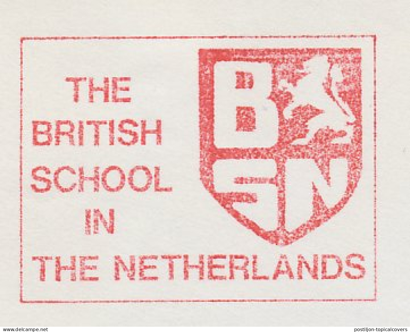 Meter Cut Netherlands 1983 ( FM 3307 ) The British School In The Netherlands - Unclassified