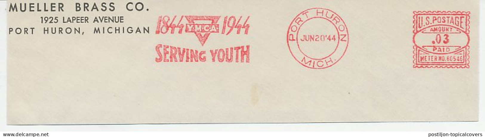 Meter Top Cut USA 1944 YMCA - 100 Years Serving Youth - Autres & Non Classés