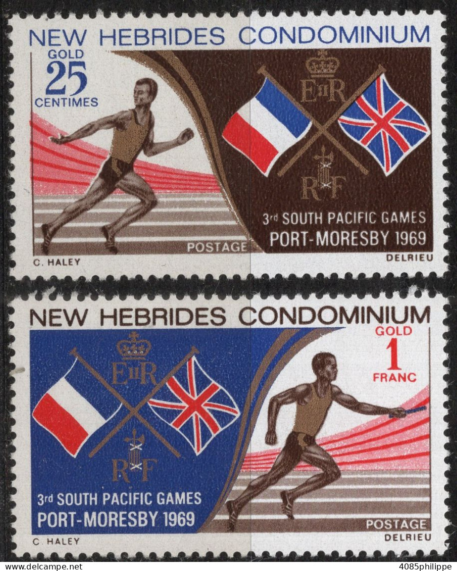 Nouvelles HEBRIDES Timbres-poste N°284* & 285* Neufs Charnières TB Cote : 3€50 - Unused Stamps