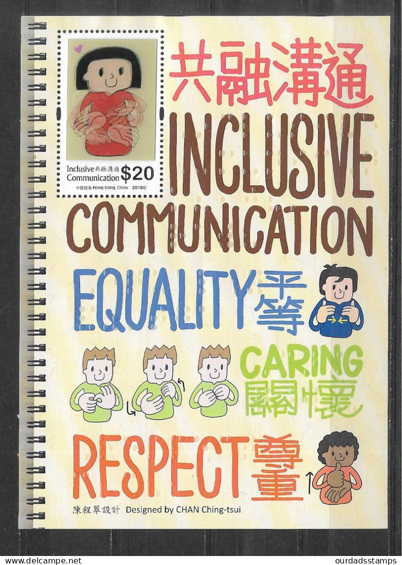 Hong Kong, 2018 Inclusive Communication, Mini Sheetlet MNH (H559) - Unused Stamps