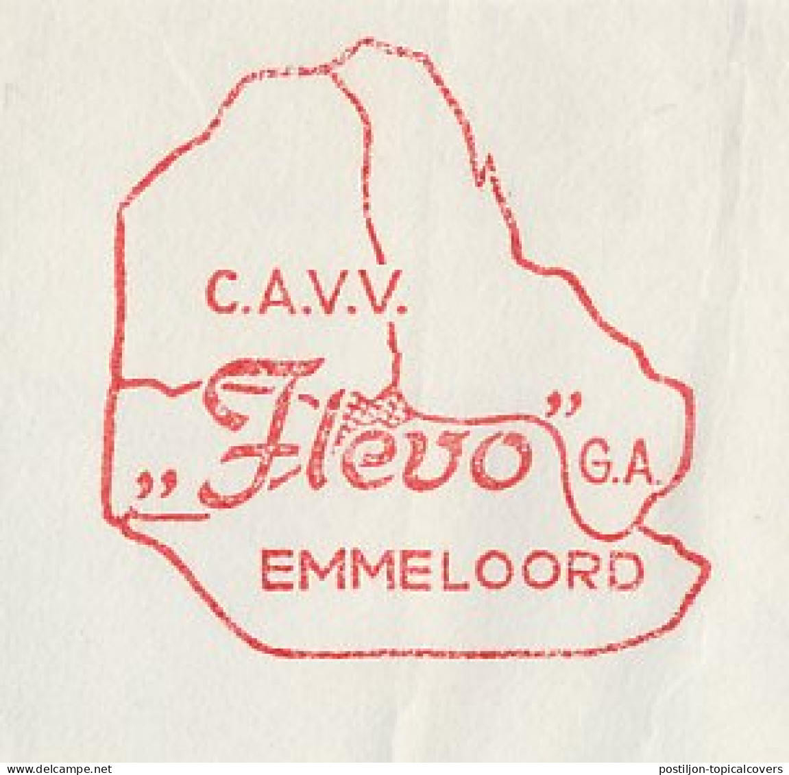 Meter Cover Netherlands 1966 Map Noordoostpolder - Geographie
