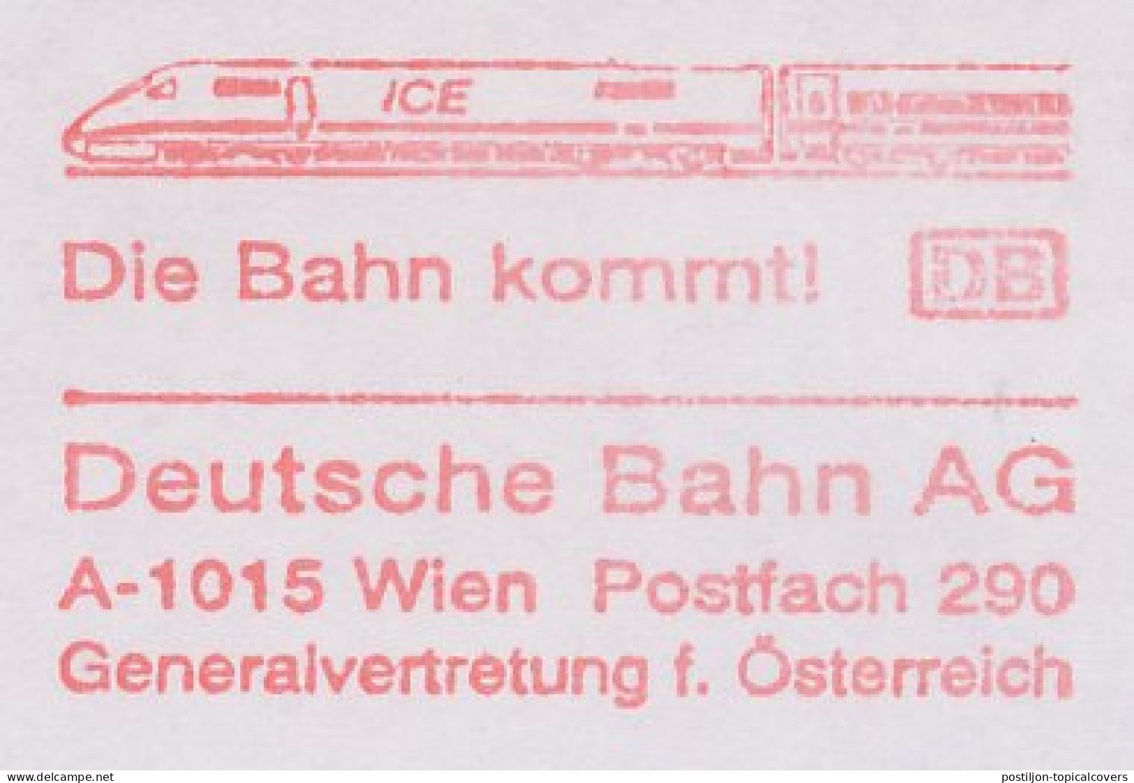Meter Cut Austria 1997 Deutsche Bahn - ICE - Trains
