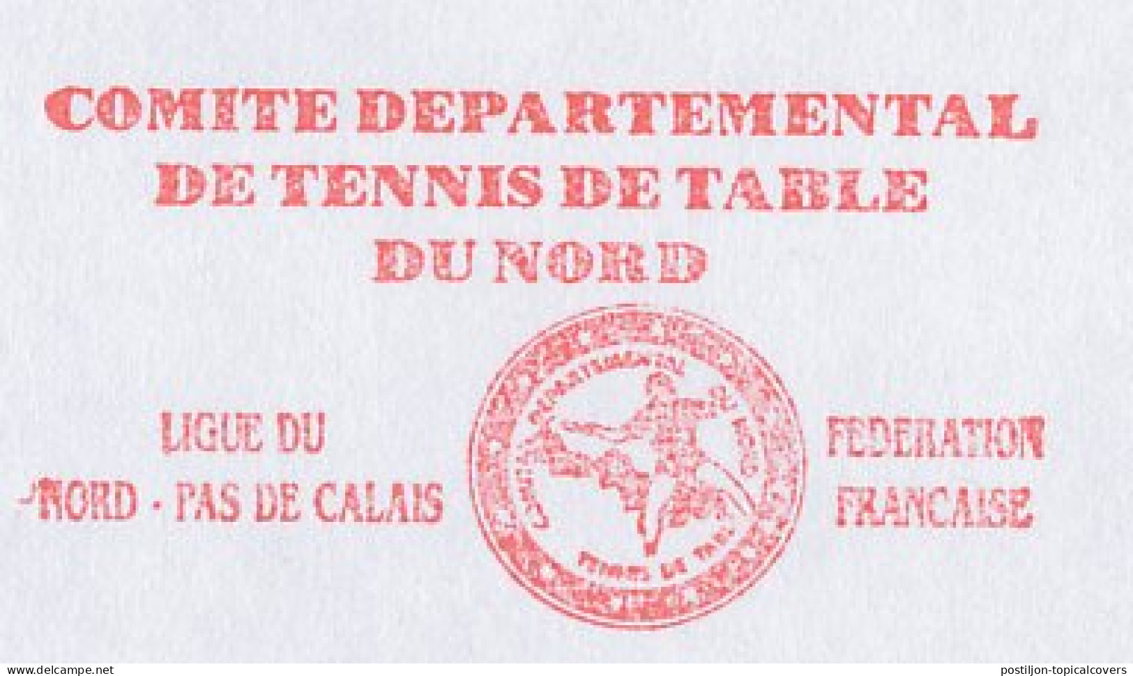 Meter Cover France 2003 Table Tennis Commission - Otros & Sin Clasificación