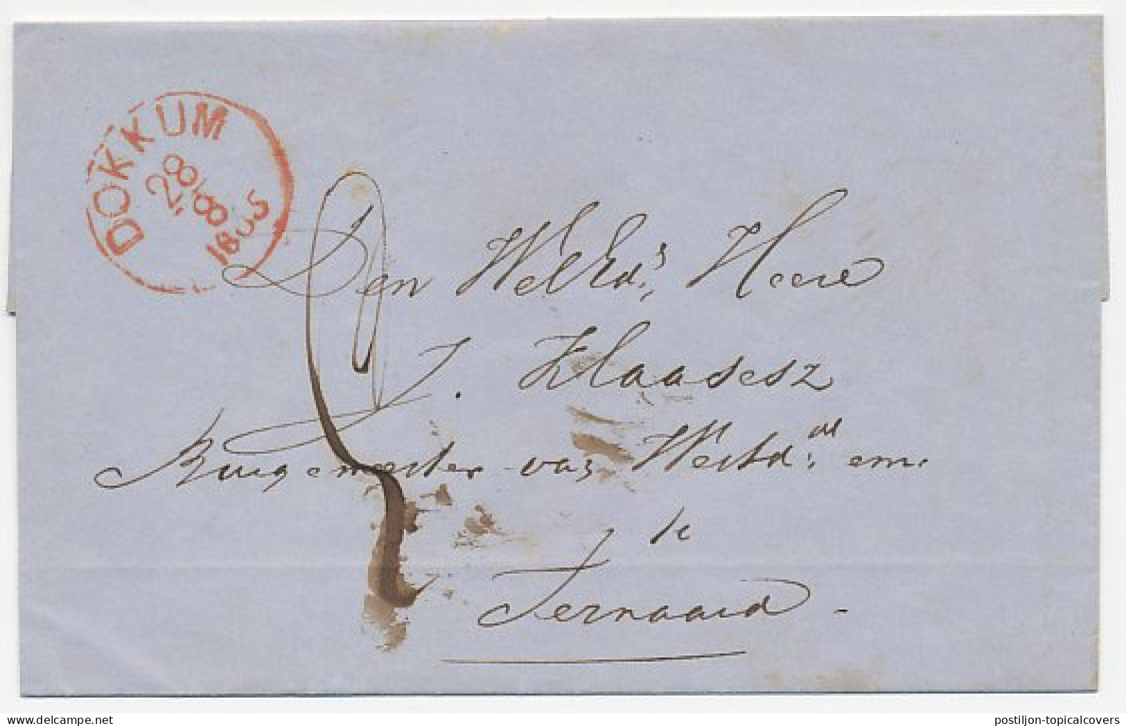 Dokkum - Ternaard 1865 - ...-1852 Préphilatélie