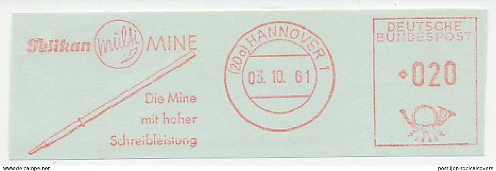 Meter Cut Germany 1961 Pen - Pelikan - Unclassified