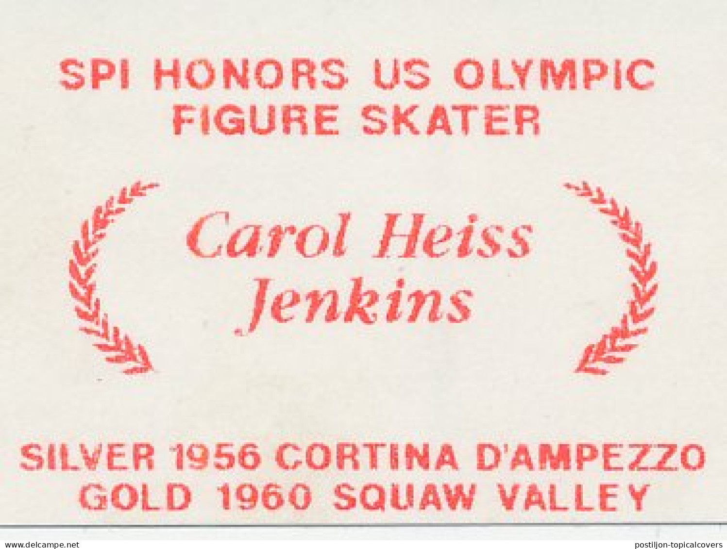 Meter Cut USA 1997 Figure Skater - Carol Heiss Jenkins - Andere & Zonder Classificatie