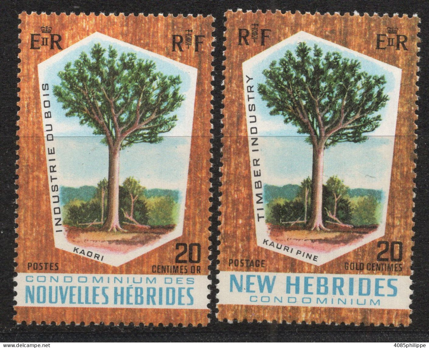 Nouvelles HEBRIDES Timbres-poste N°280* & 281* Neufs Charnières TB Cote : 2€25 - Unused Stamps