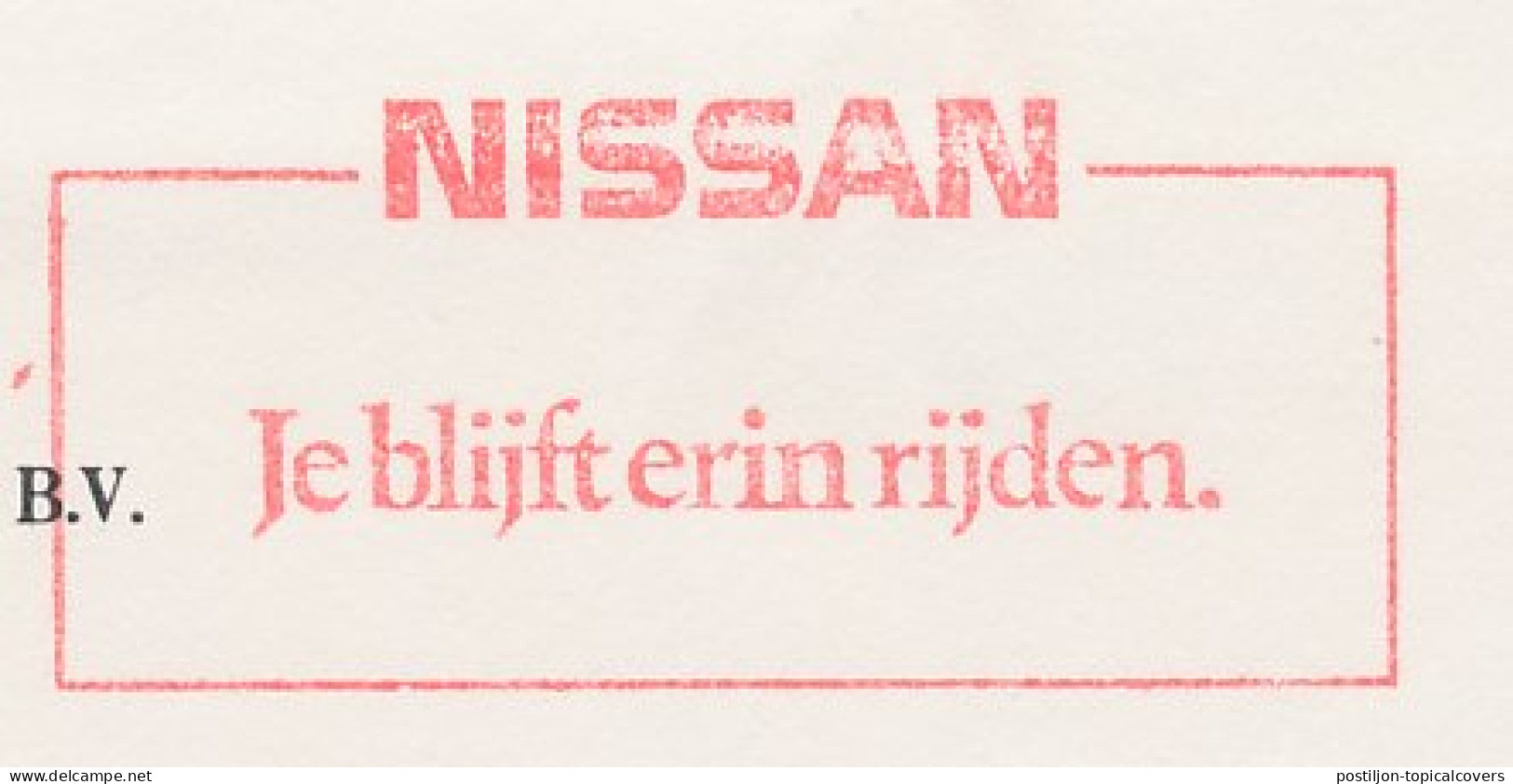 Meter Cover Netherlands 1989 Car - Nissan - Auto's