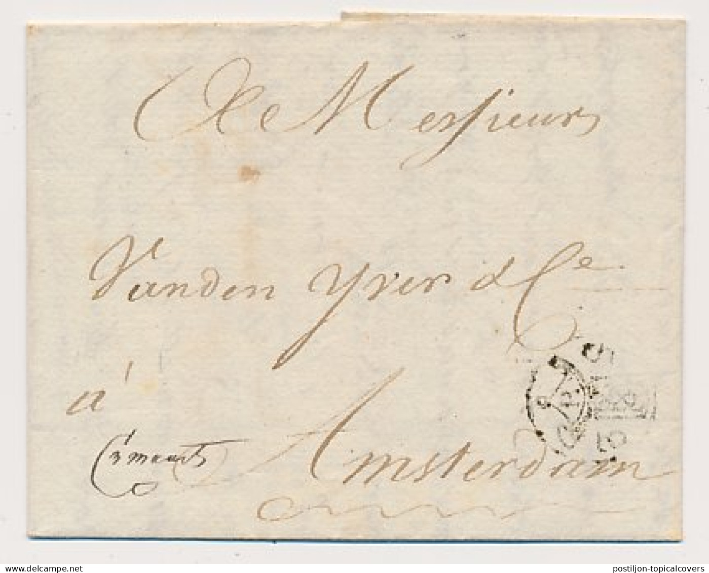 Den Haag - Amsterdam 1796 - 3 Stuiver Stempel - ...-1852 Préphilatélie