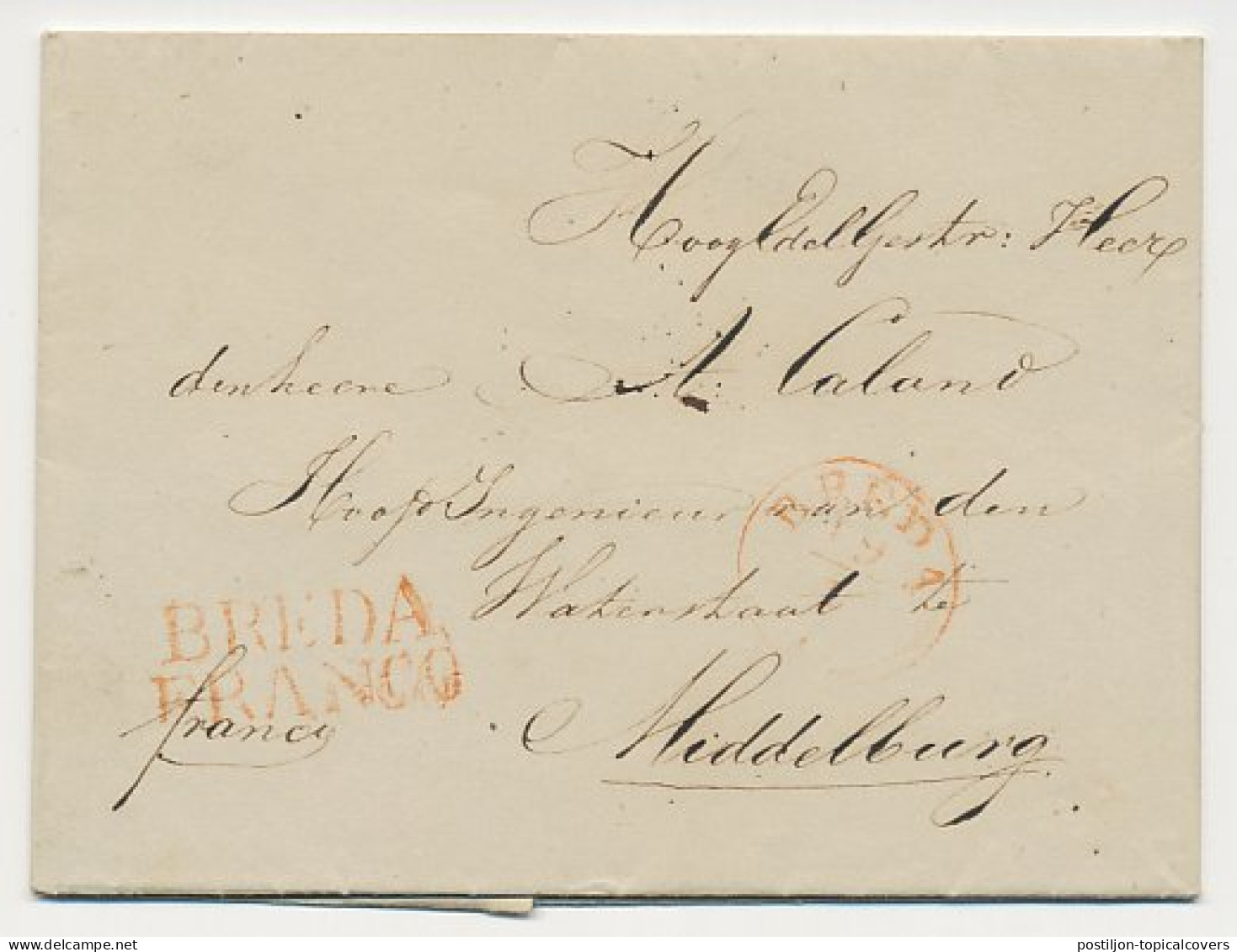 Distributiekantoor Klundert - Breda - Middelburg 1844 - ...-1852 Vorläufer
