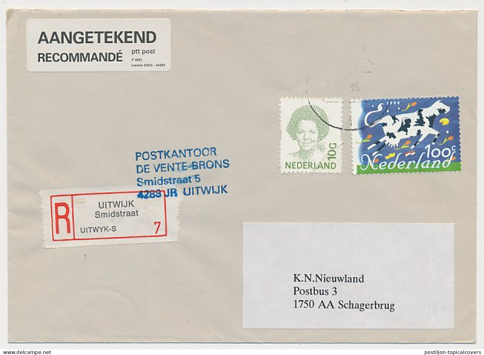 MiPag / Mini Postagentschap Aangetekend Uitwijk 1995 - Unclassified