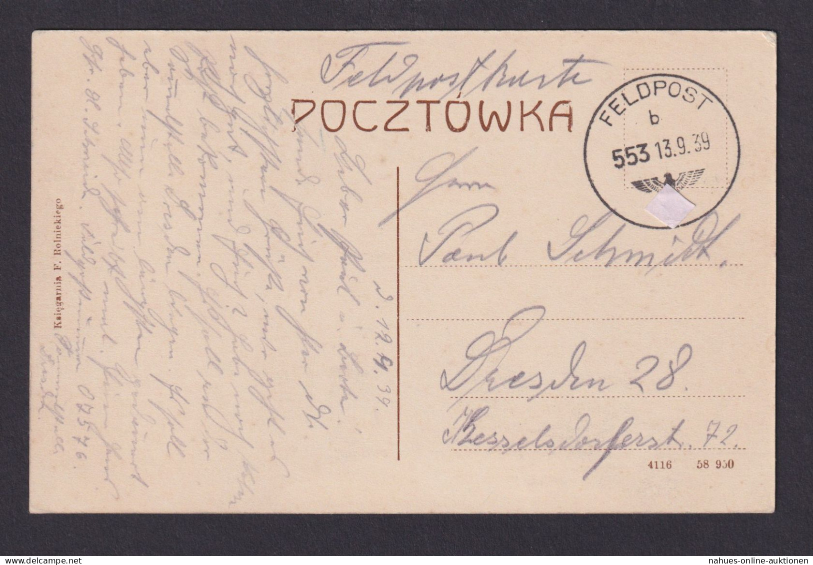 Besetzung Polen Generalgouvernement Ansichtskarte Czestochowa Schlesien Dresden - Other & Unclassified