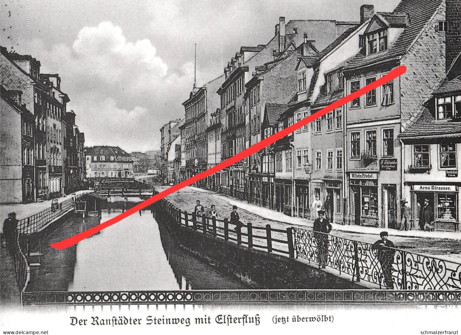 Repro AK Leipzig Waldstraßenviertel Ranstädter Steinweg Elsterfluß Elster Graben A Lessingstraße Jahnallee Jacobstraße - Leipzig