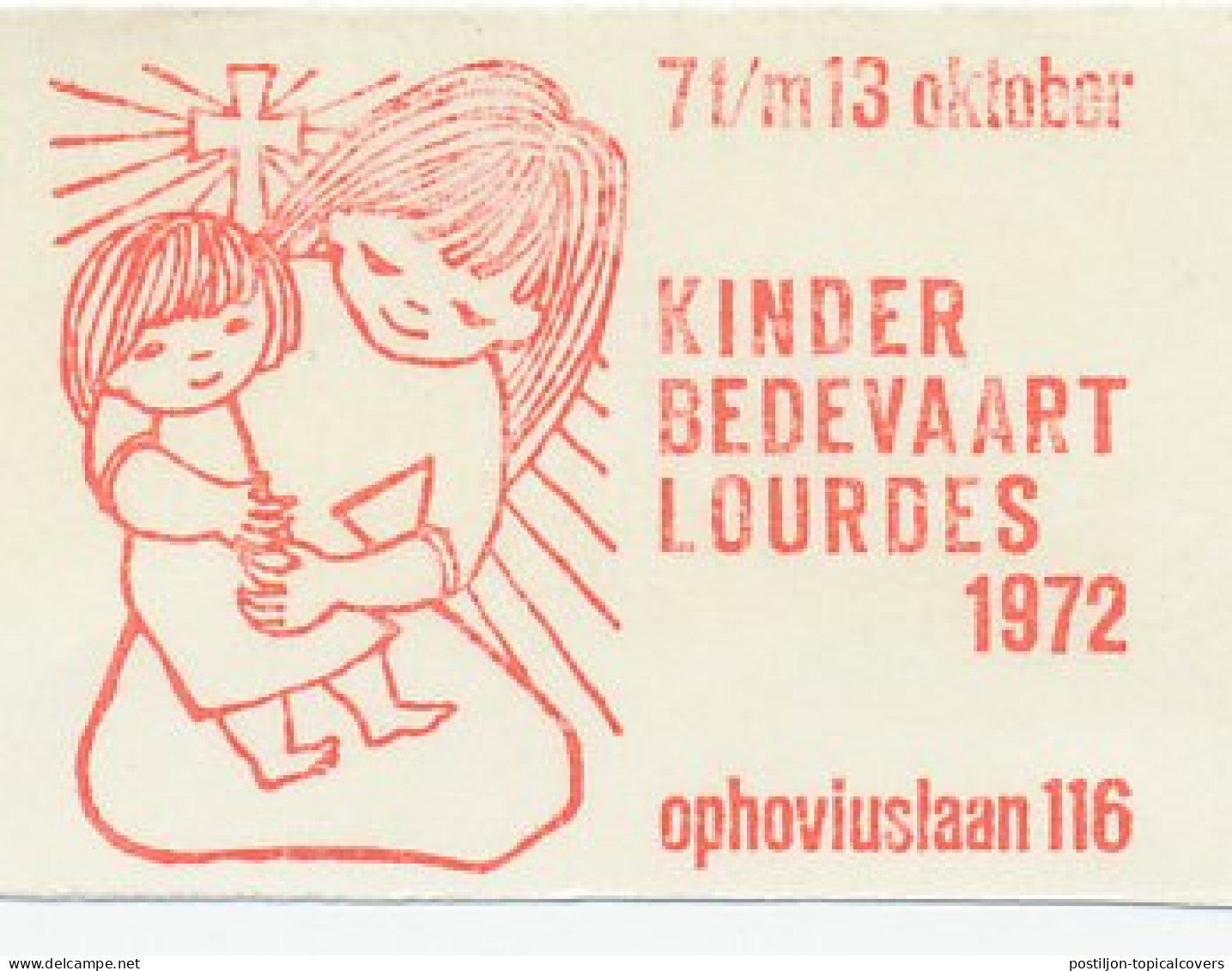 Meter Cut Netherlands 1972 Child Pilgrimage Lourdes  - Sonstige & Ohne Zuordnung