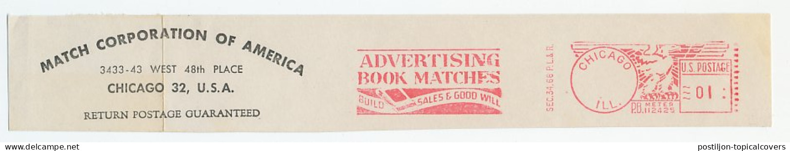 Meter Top Cut USA Book Matches - Advertising - Firemen