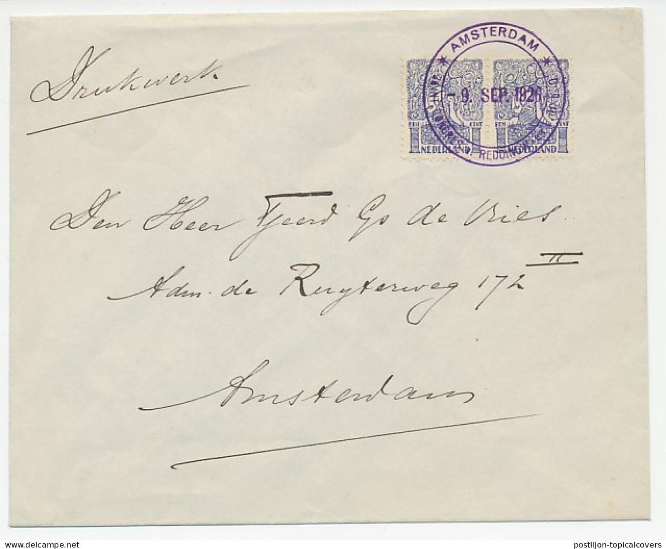 Cover / Postmark Netherlands 1926 3rd International Congress Rescuers And First Aid - Otros & Sin Clasificación