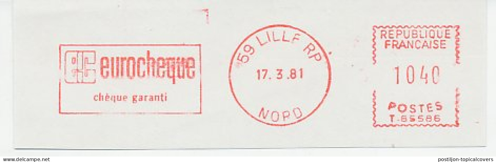 Meter Cut France 1981 Eurocheque - Unclassified