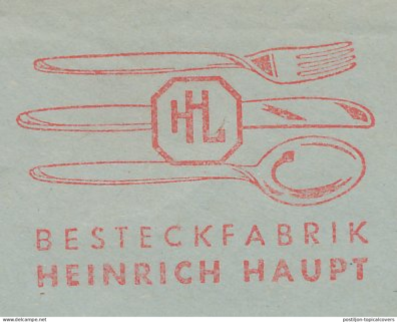Meter Cover Germany 1964 Cutlery - Knife - Fork - Spoon - Unclassified