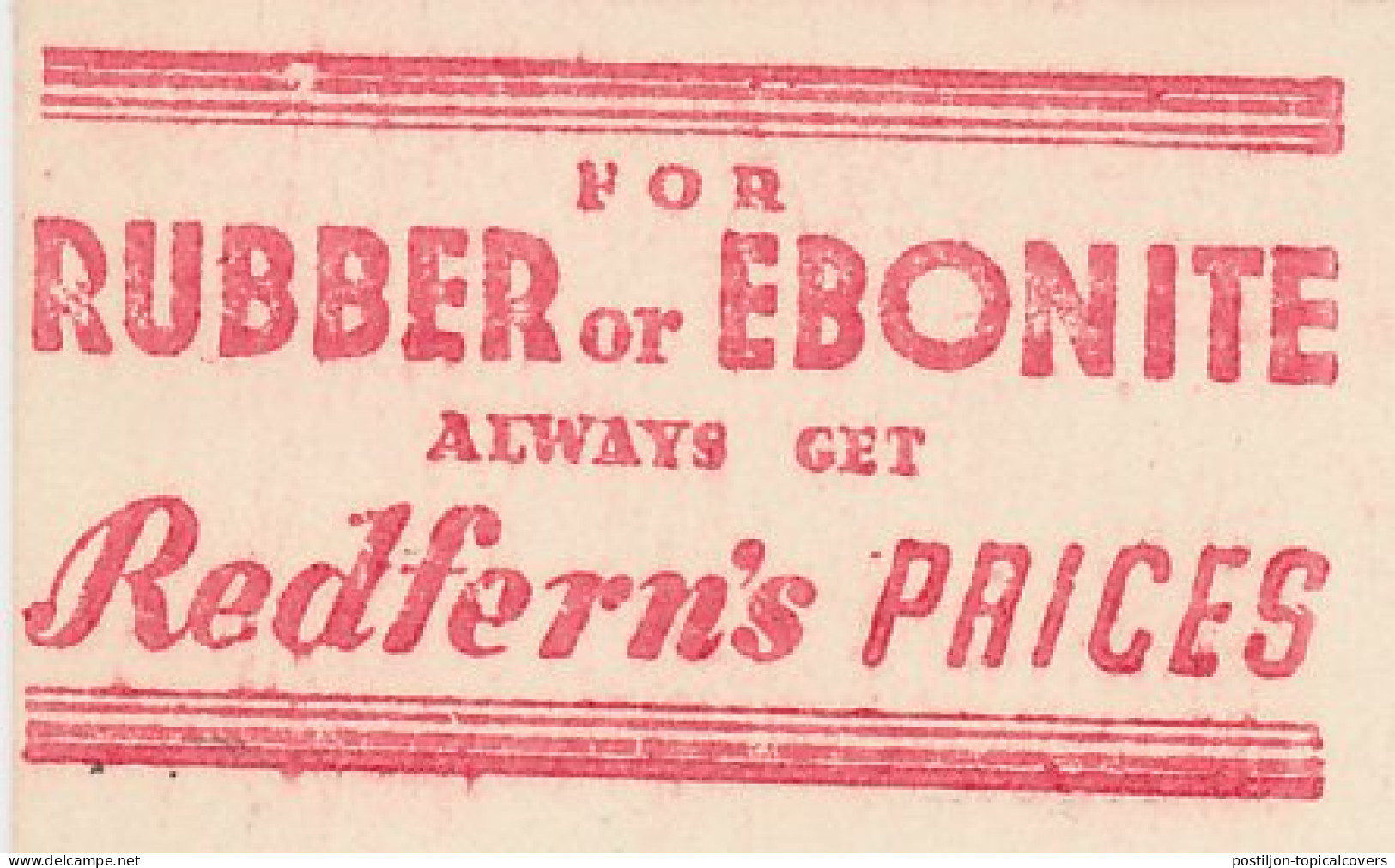 Meter Card GB / UK 1939 Rubber - Ebonite - Bomen