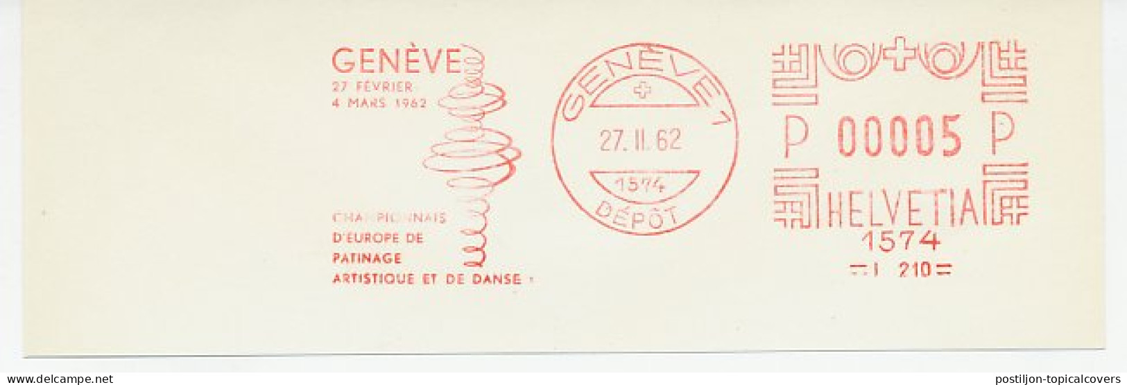 Meter Cut Switzerland 1962 European Championships Figure Skating Geneve 1962 - Inverno